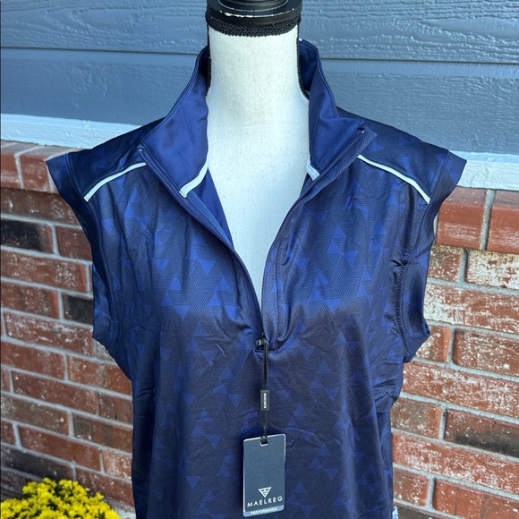 MAELREG Men's Small 1/4 Zip Pullover Dri Fit Performance Golf Vest - Picture 3 of 9